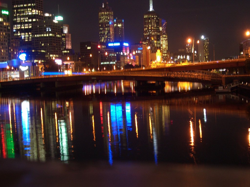 Melbourne Downtown at night