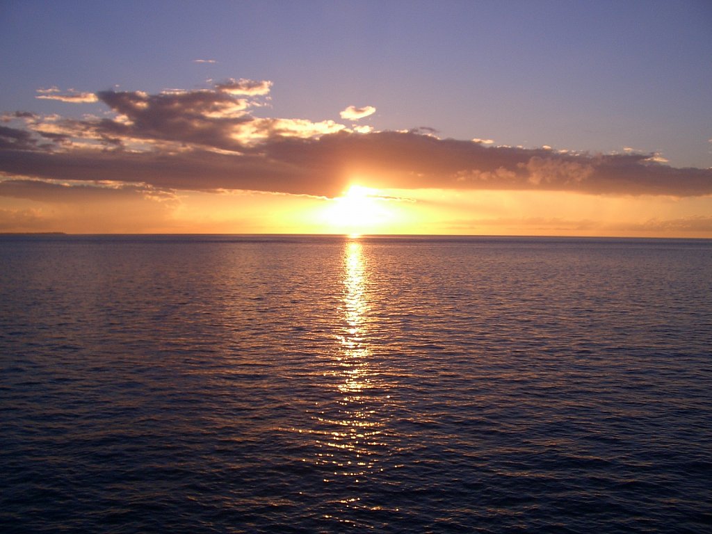 Sunset on the ferry
