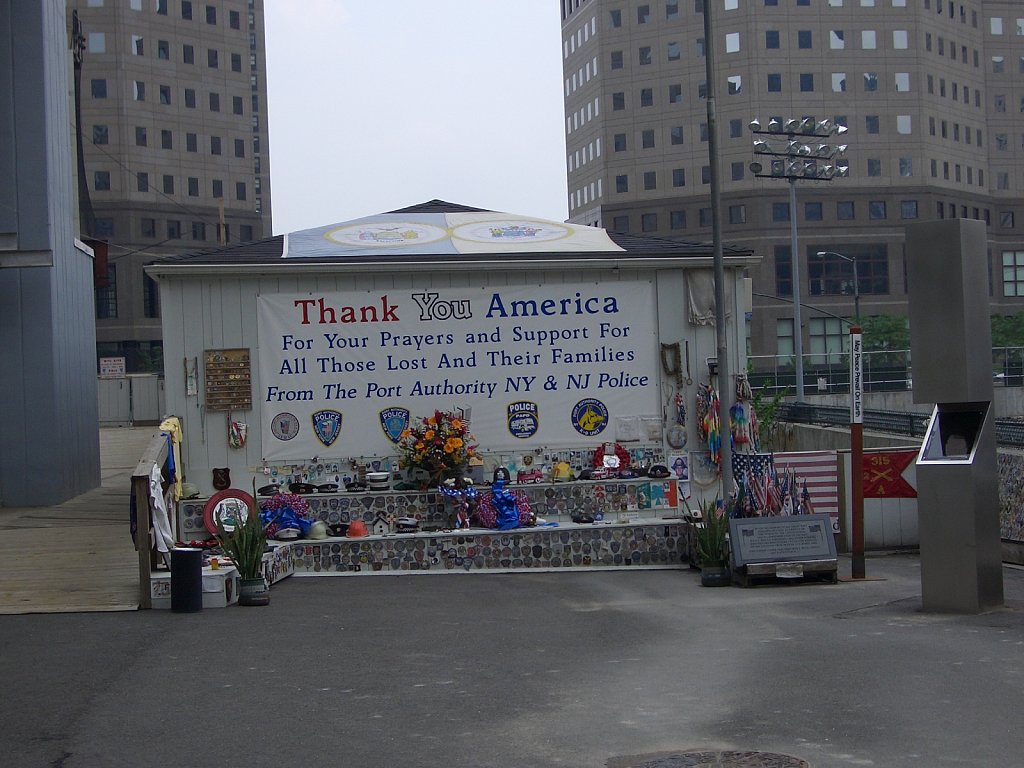 Memorial plaque at Ground Zero