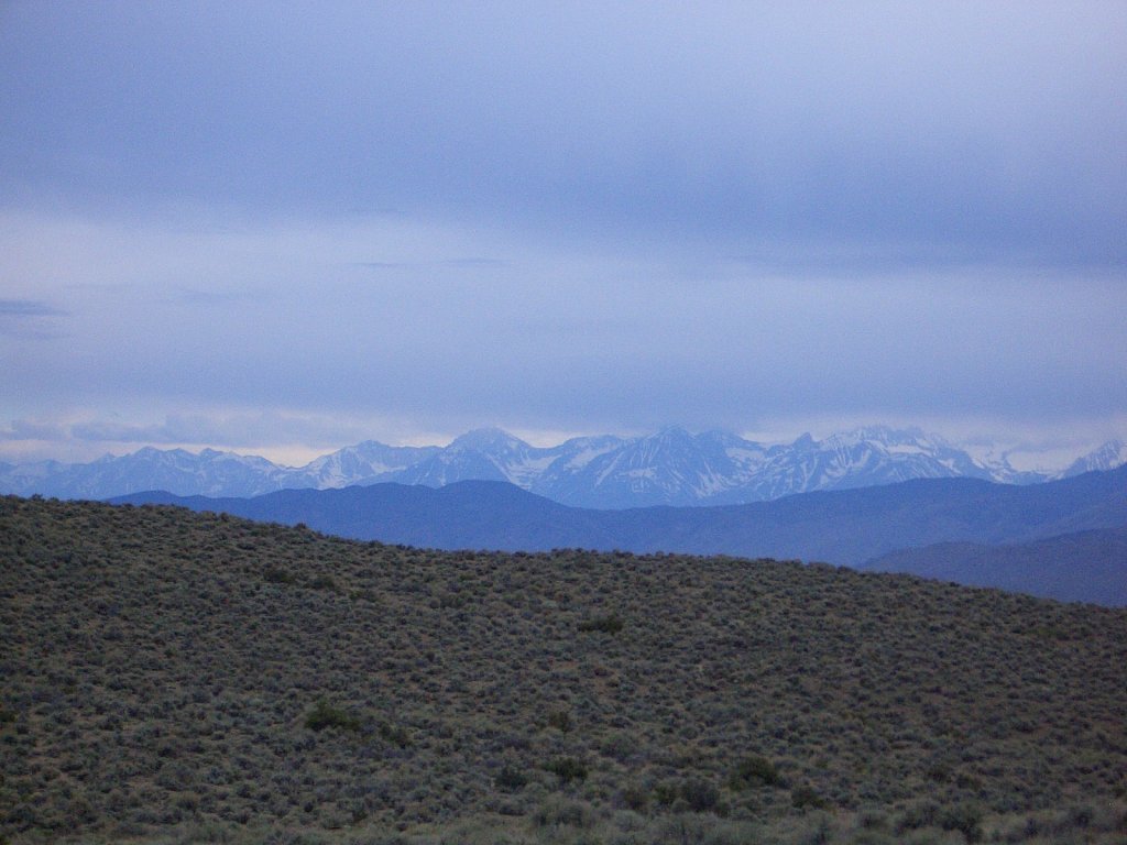 On the way to Bishop, from lowest point of the US into the mountains