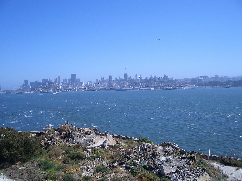 Skyline of San Francisco from Alcatraz island