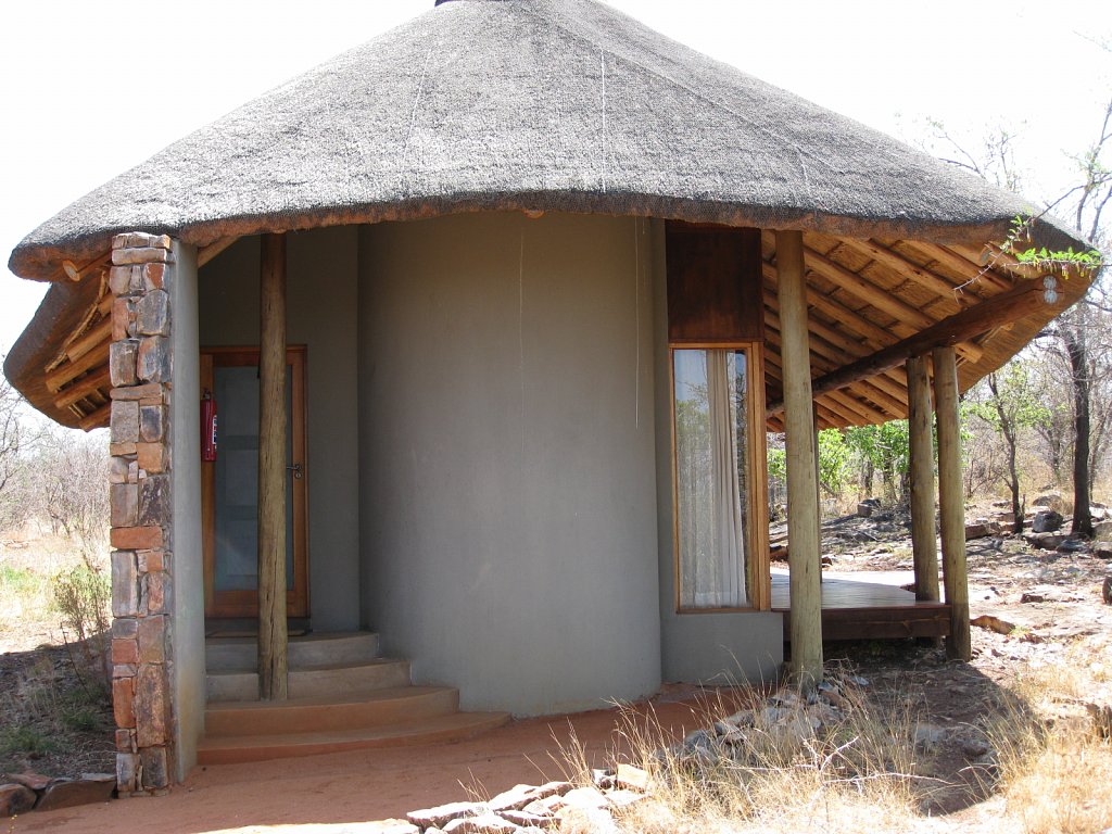 Our thatched chalet in the Buffalo Ridge Safari Lodge