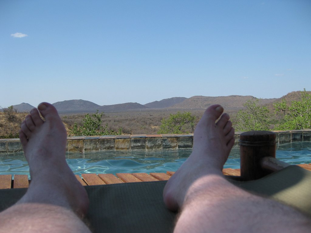 Relaxing in the middle of the African bush