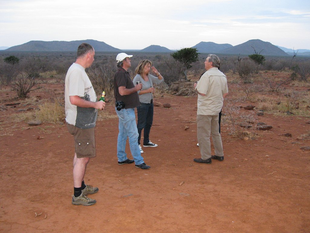 "Sundowner" break at sunset