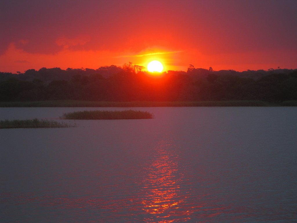 Sunset at lake St Lucia
