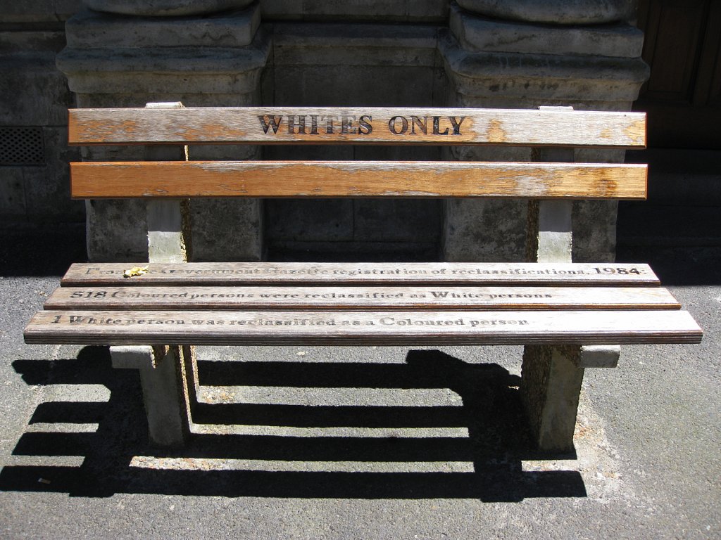Seat from the apartheid period