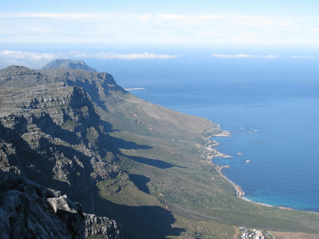 Atlantic ocaen coast viewd from Table Mountain