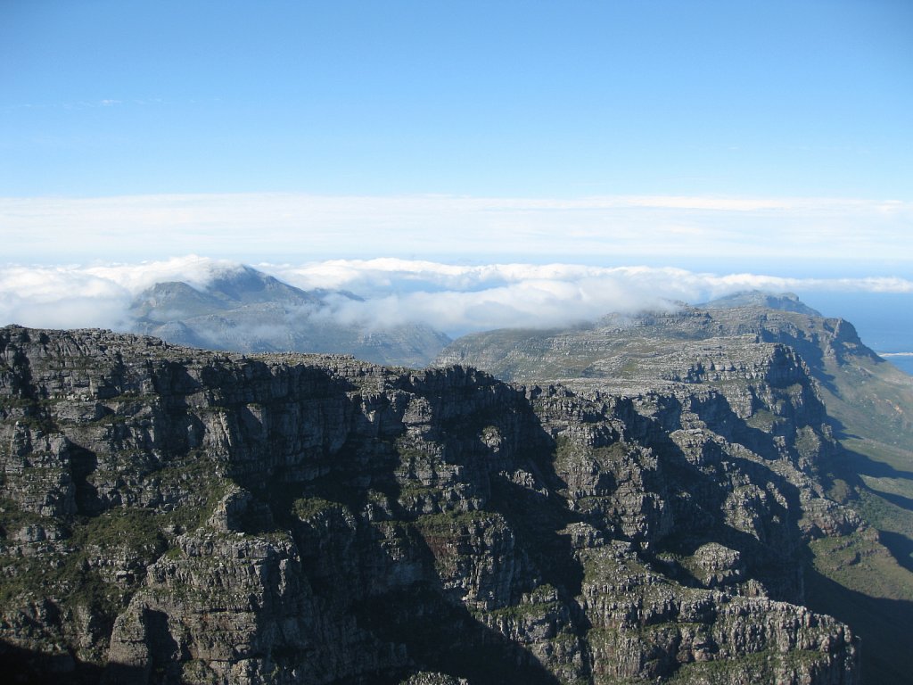 Remnants of the "table cloth" of the Table Mountain