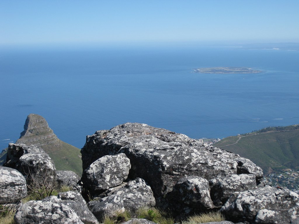 Robben Island viewed from Table Mountain