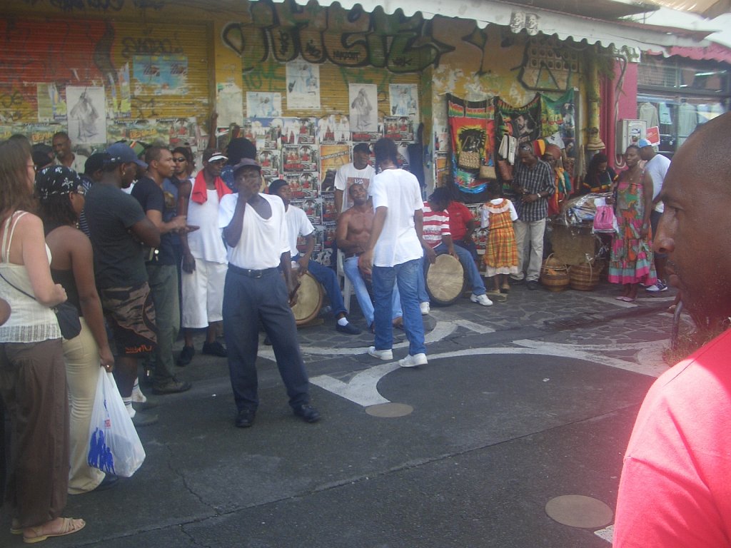 Musicans at the market in Pointe-à-Pitre