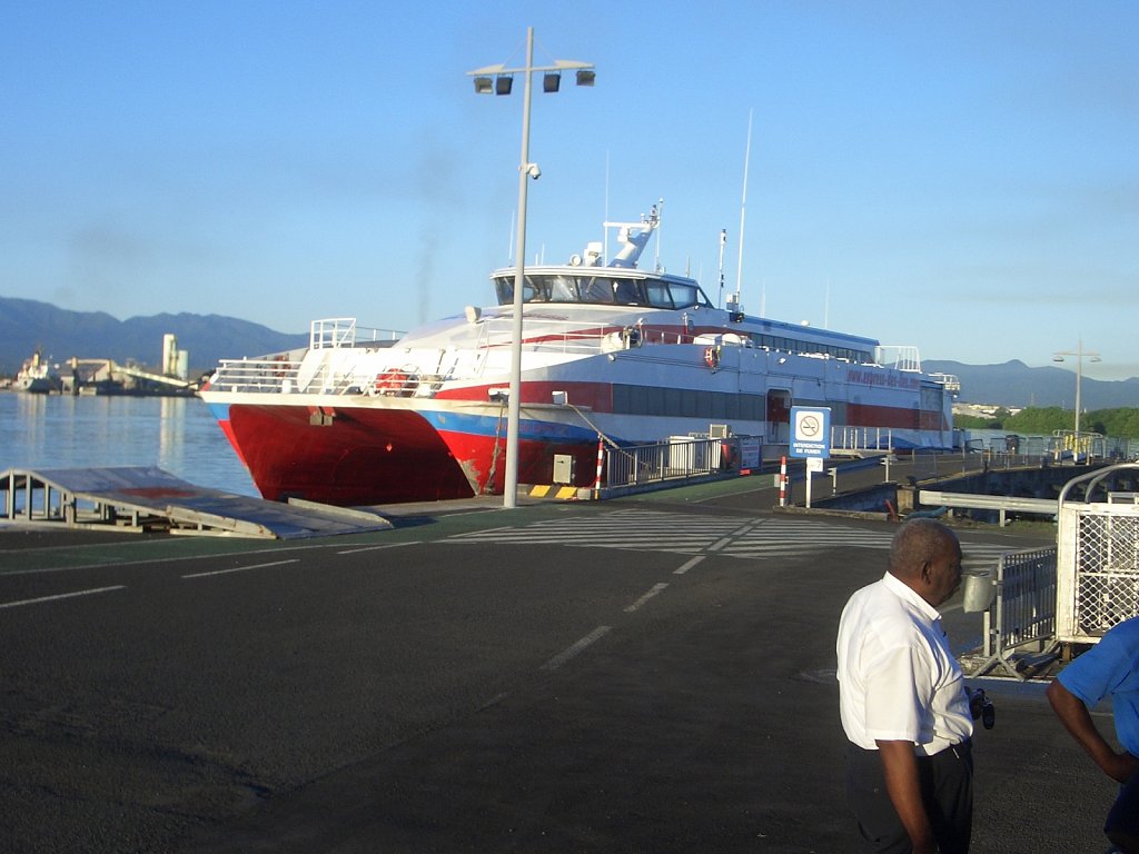Ferry to Dominica in the port of Pointe-à-Pitre
