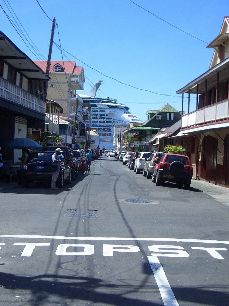 Roseau with the "Adventure Of The Seas" in background
