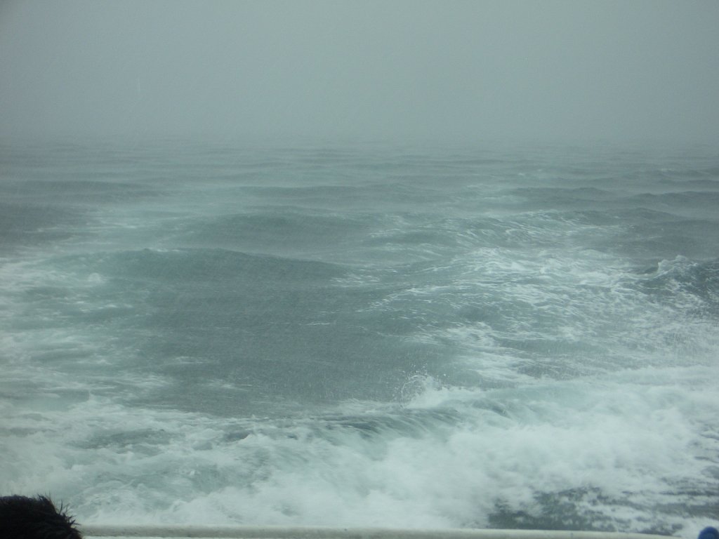 Rainstorm on the way back with the water taxi