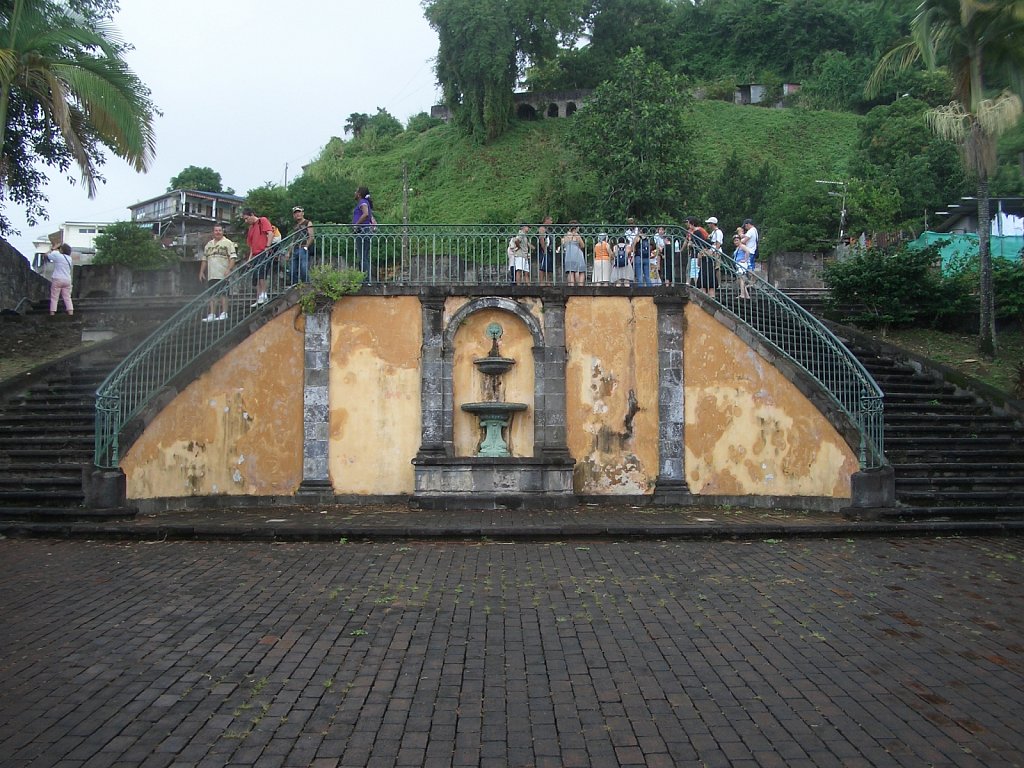 Stairs to the theatre which was destroyed during the volcanic eruption in 1902