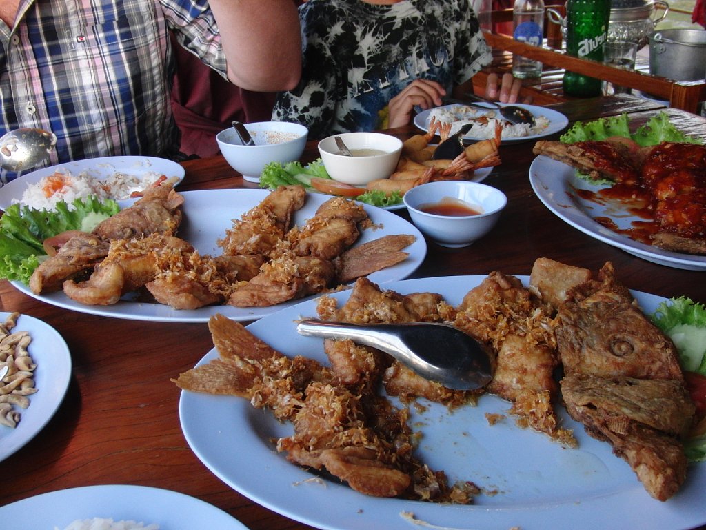 Dinner on a boat on Mekong