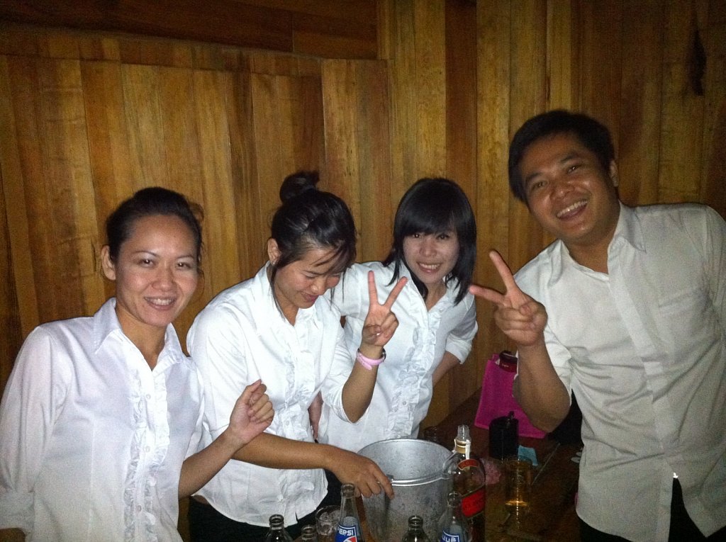 Going out with the hotel staff