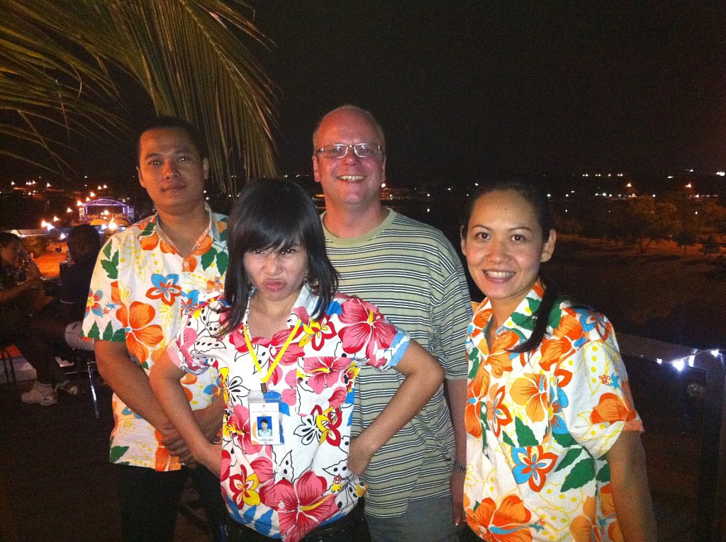 Beginning of Songkran in the hotel