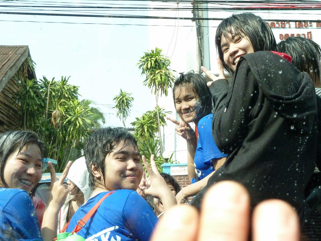 Children have fun during Songkran