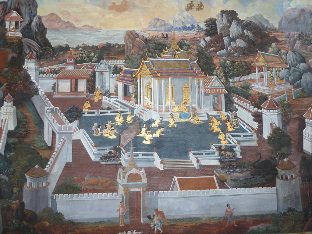 Wall paintings in the Grand Palace