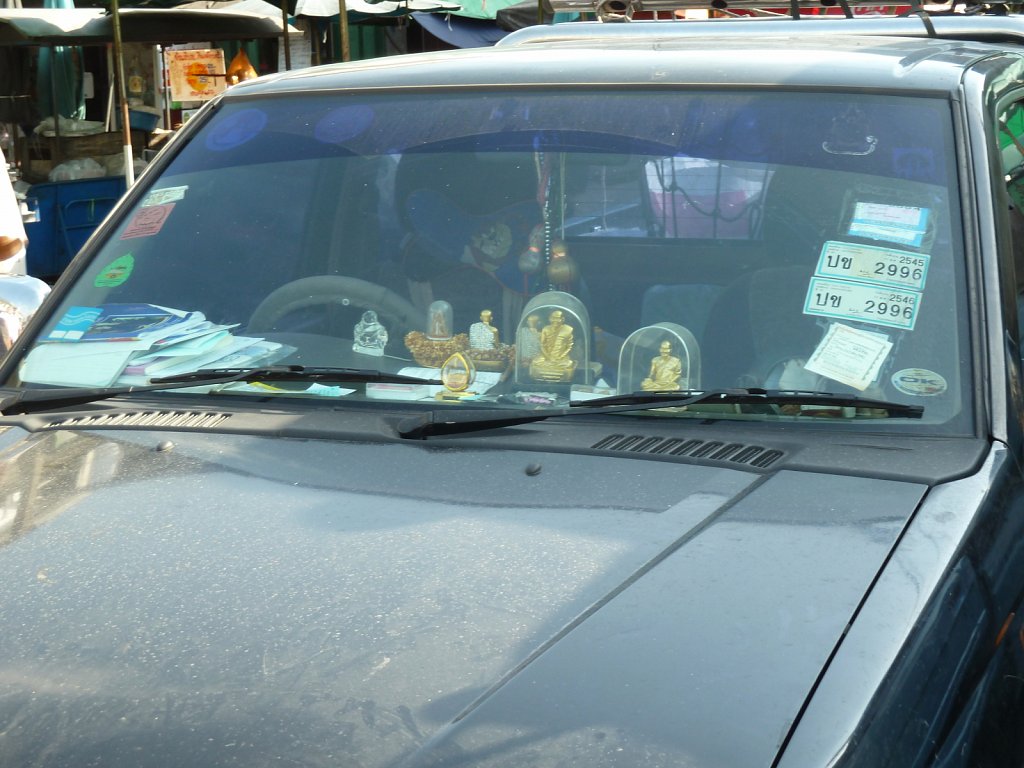 Car with many lucky charms