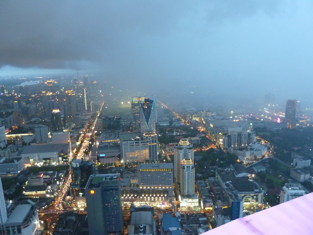 Clouds and rain at Baiyoke Tower 2