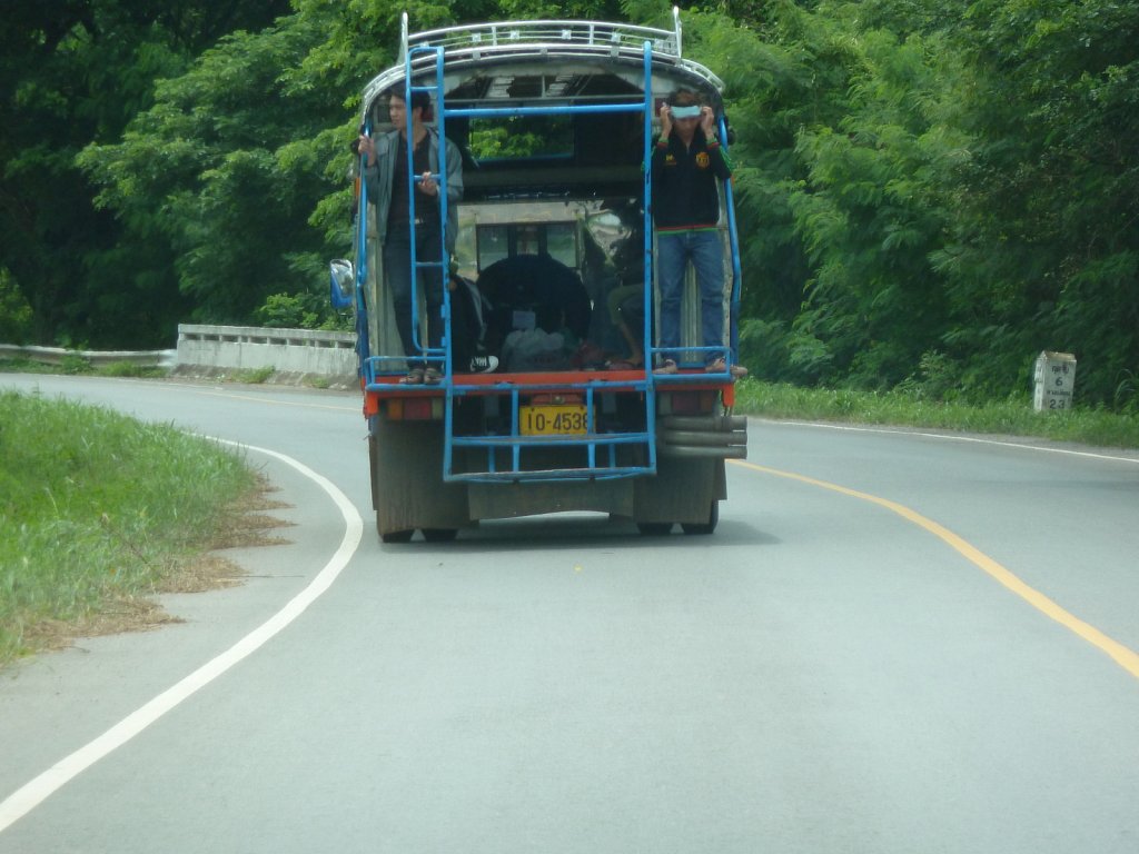 Overland coach in Isan