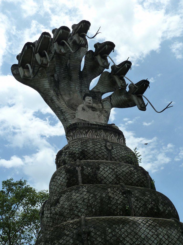 Sculptures in Wat Kaeo Ku in Nong Khai