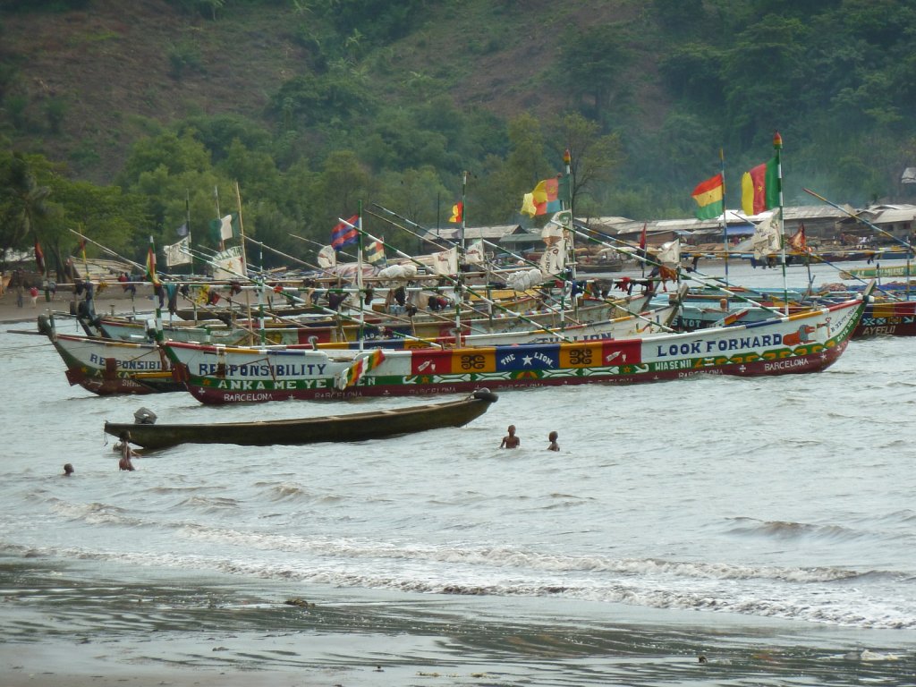 Colorful fishing boats