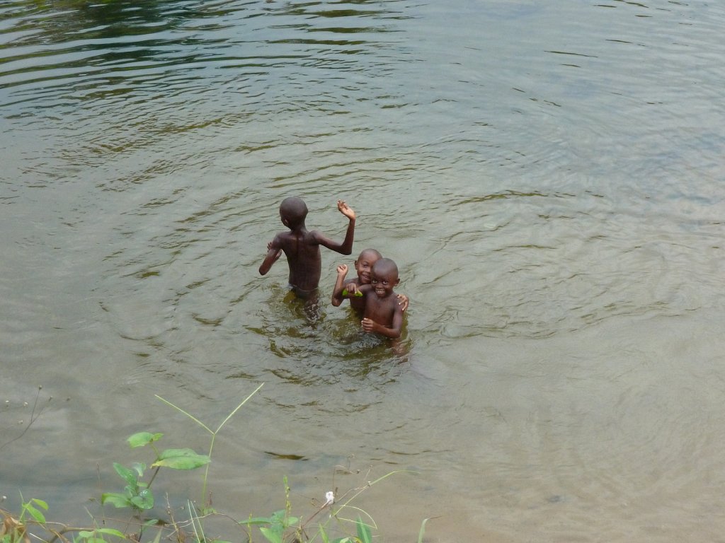 Bathing children