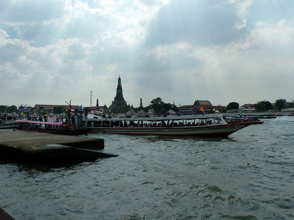 Chao Phraya river with Wat Arun in background