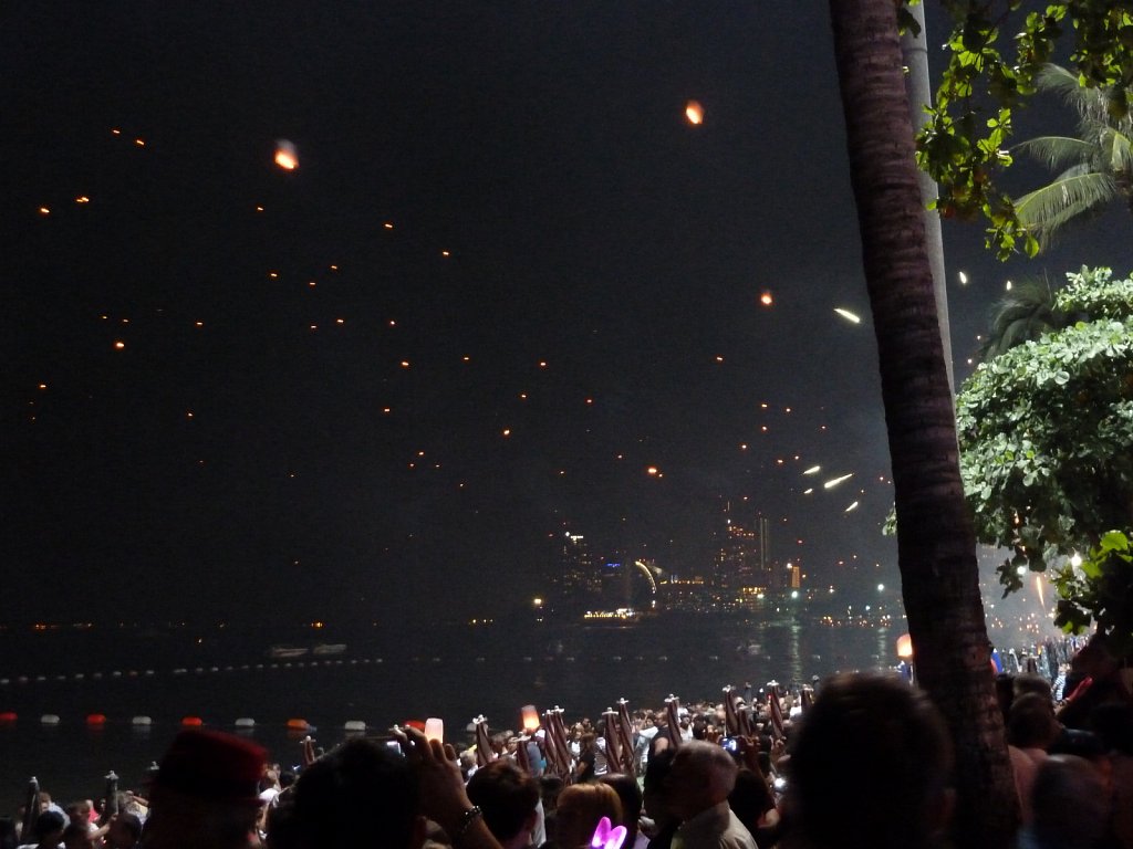 Illuminated lanterns at New Year's Eve