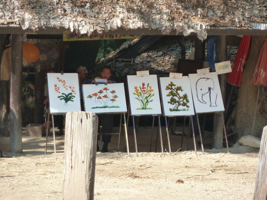 Elephant paintings in Mae-Sa Elephant Camp