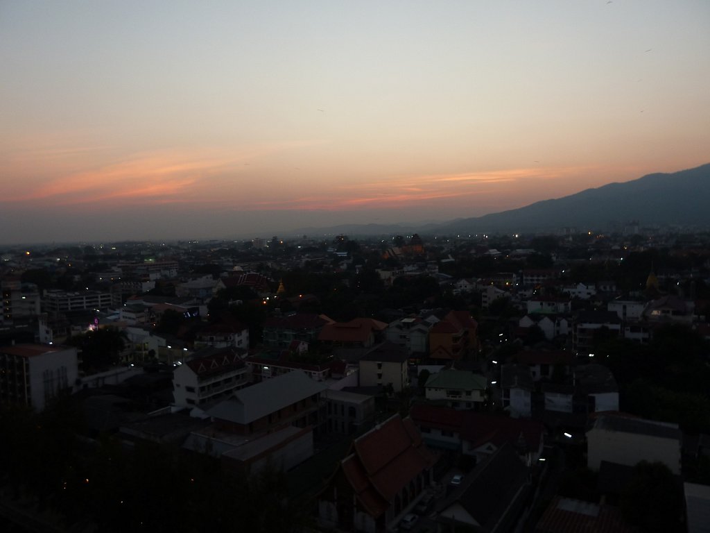 Sunset at the hotel in Chiang Mai