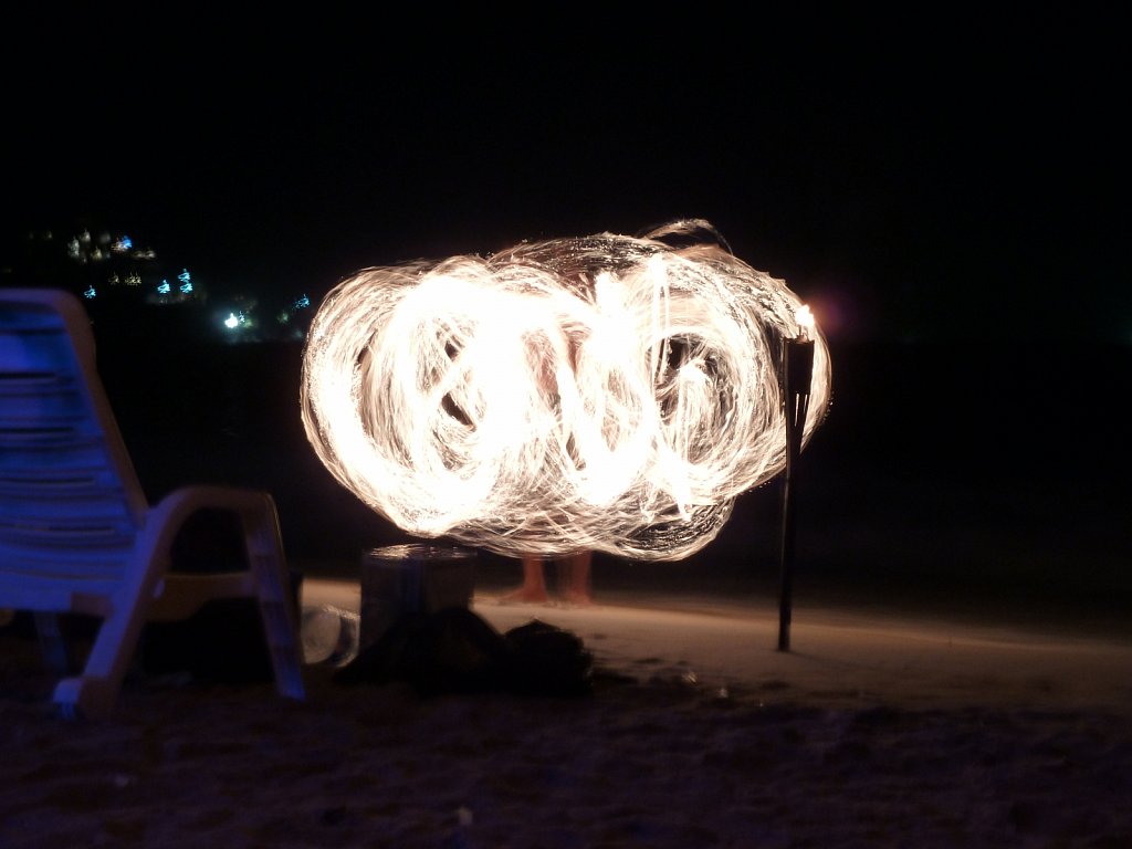 Fire artist at Kamala Beach