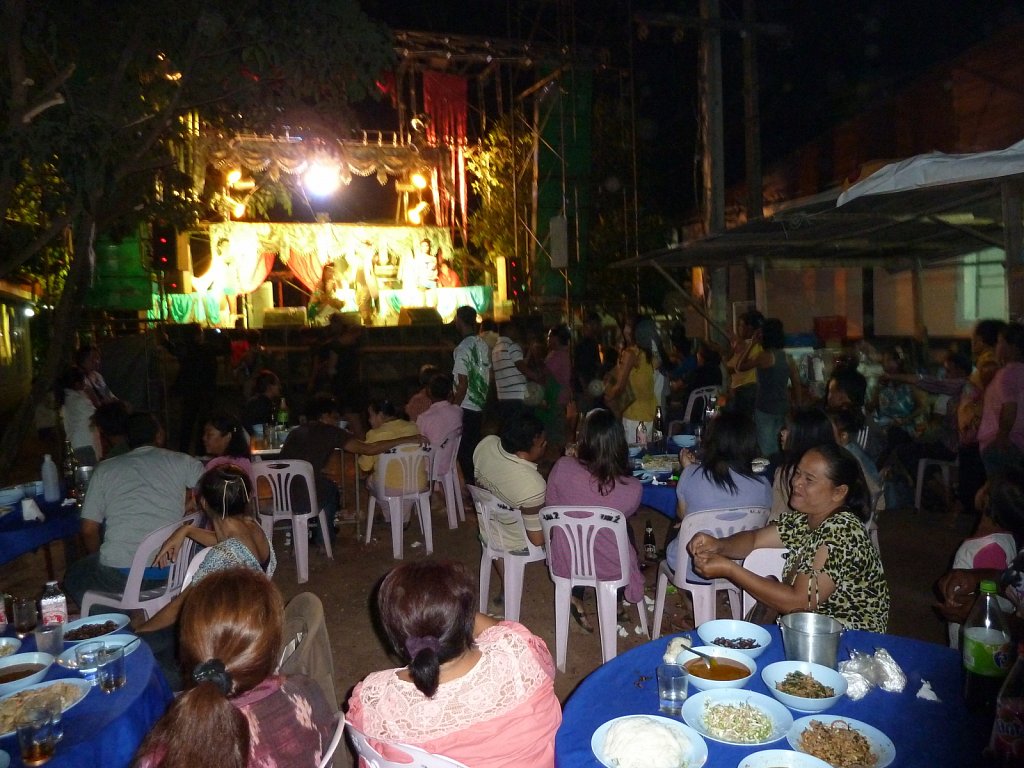 At house warming party