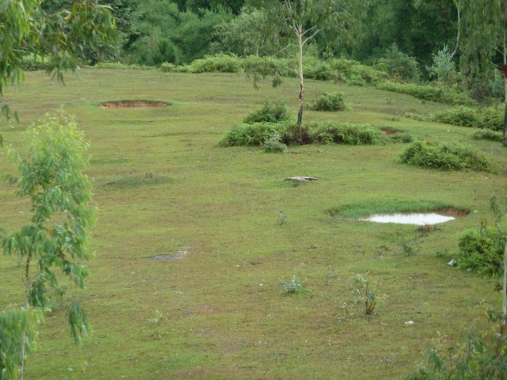 Bomb craters