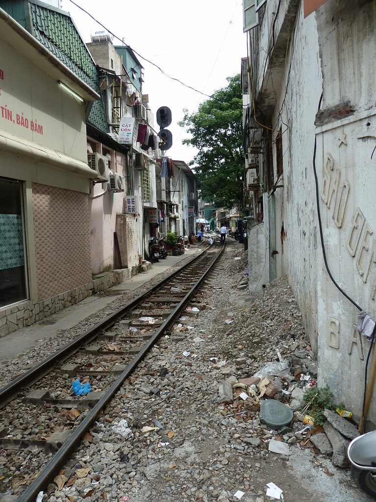 Train tracks in the city