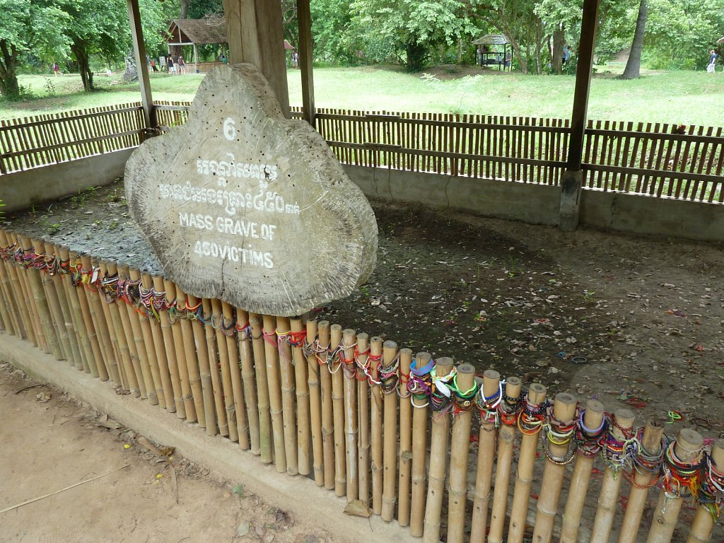 Mass grave at the Choeung Ek Killing Field near Phnom Penh