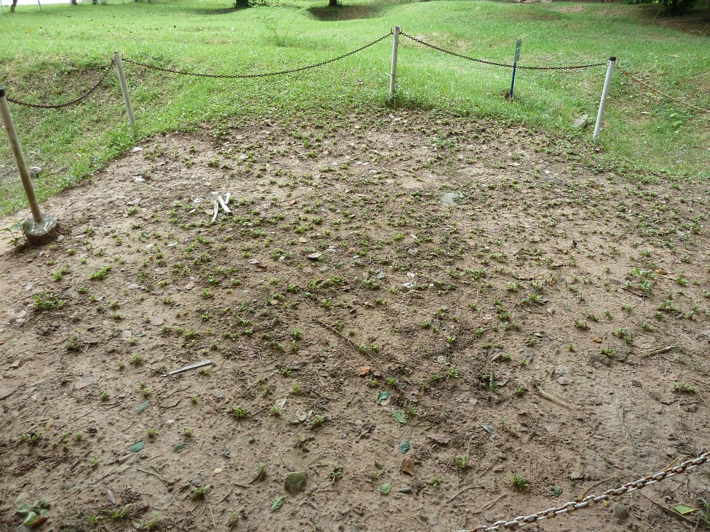 Bones at a mass grave at the Killing Field