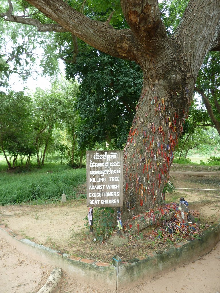 Killing Tree at the Choeung Ek Killing Field near Phnom Penh