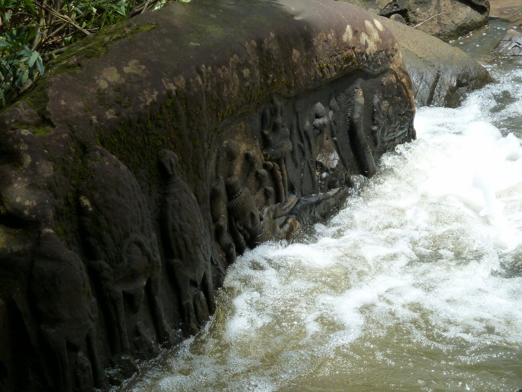 Carvings in Kbal Spean River