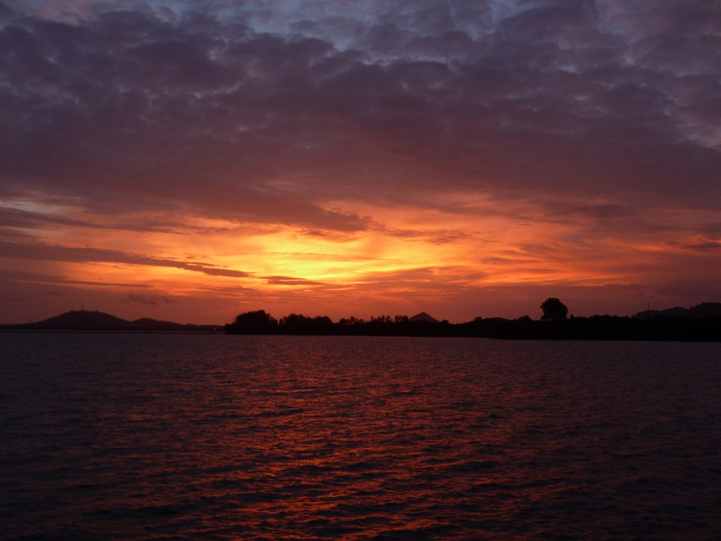 Sunset on the ferry to Ko Chang