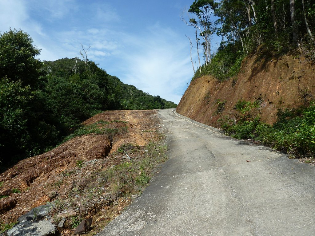 Steep road in the South of Ko Chang