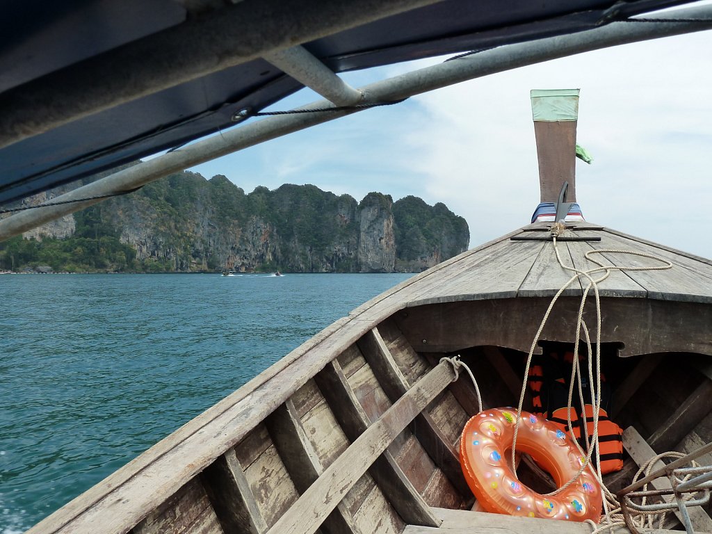 On a long tail boat
