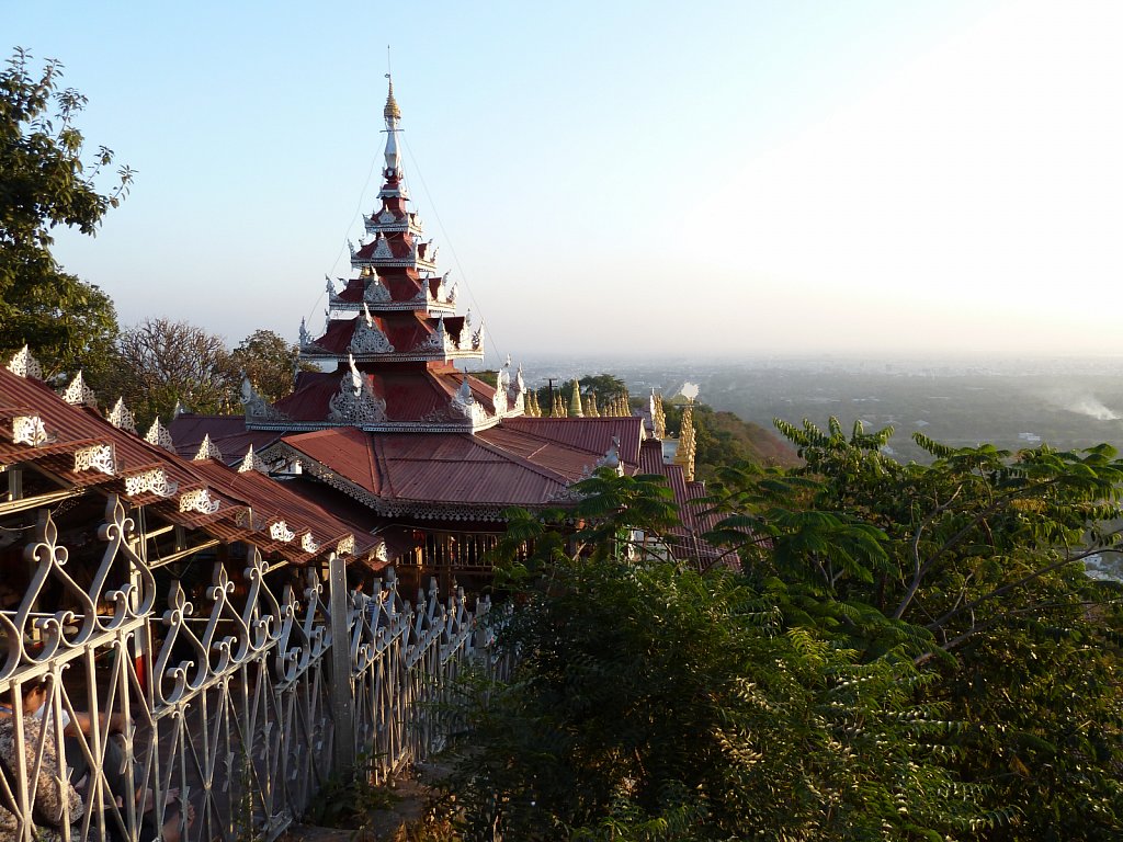 Outlook from the upper end of the stairway to Mandalay Hill