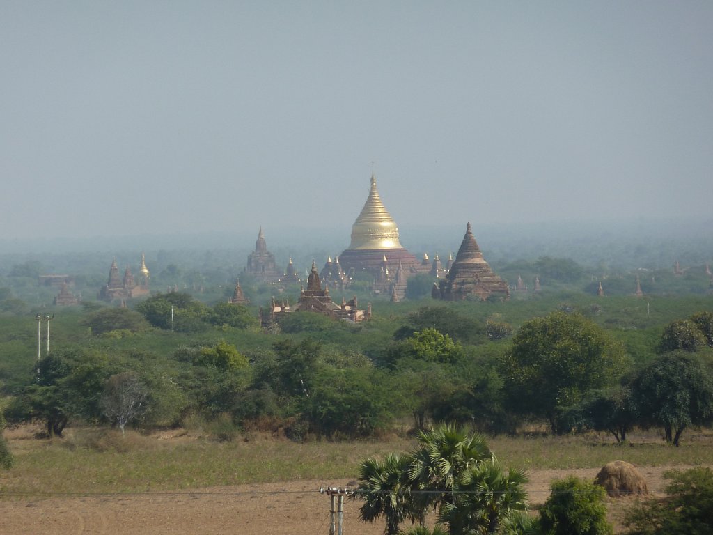 Dhammayazika Pagoda viewed from Lay Myet Hnar Temple