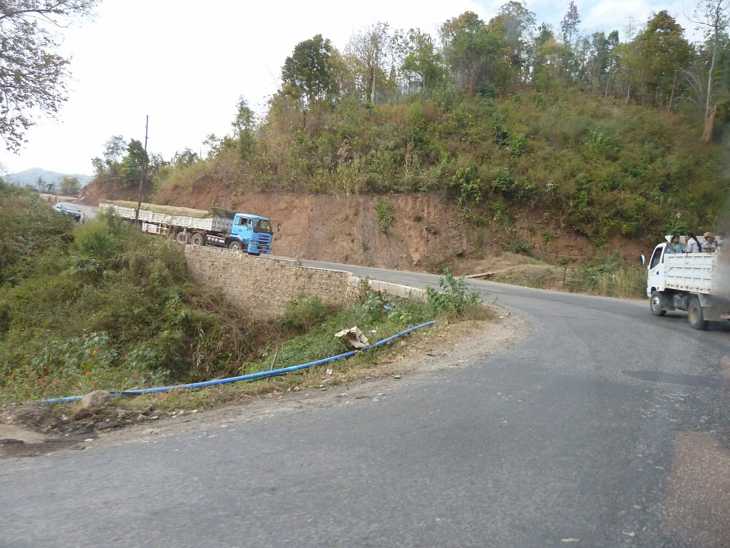Crossing mountains on the way to Nyaung Shwe