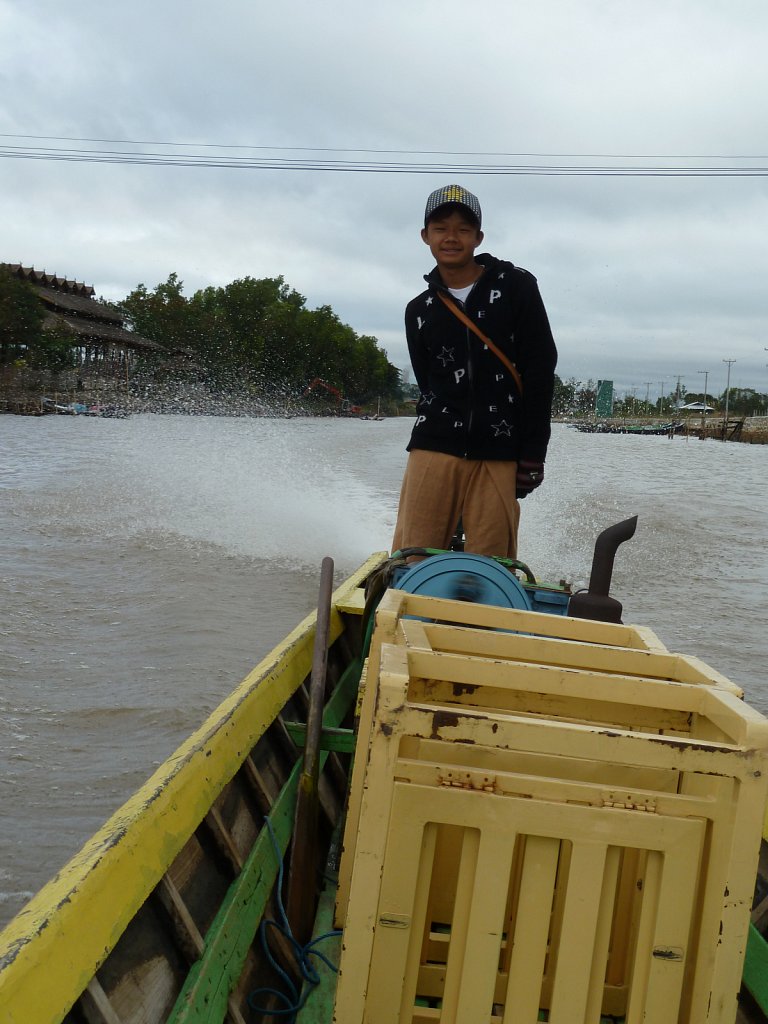 Young boat driver