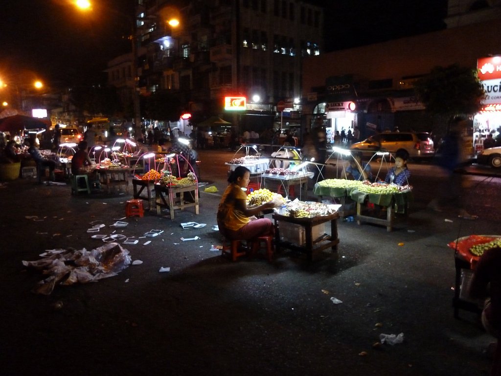 Night market in Yangon