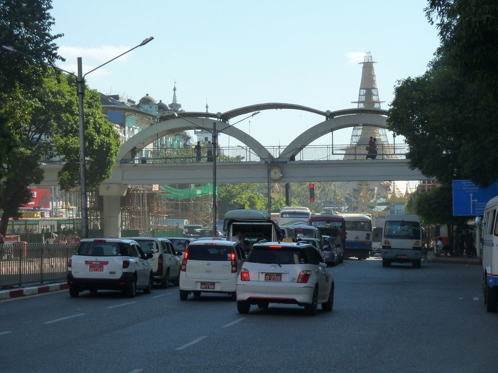 Traffic jam in Yangon